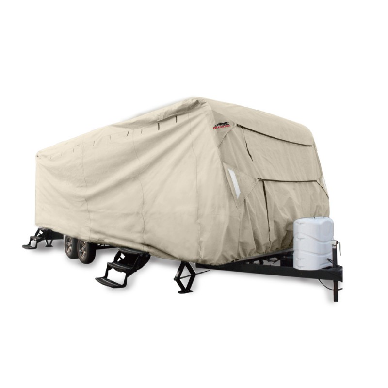 Deluxe 300D Polyester Waterproof Travel Trailer Caravan Motorhome RV Cover