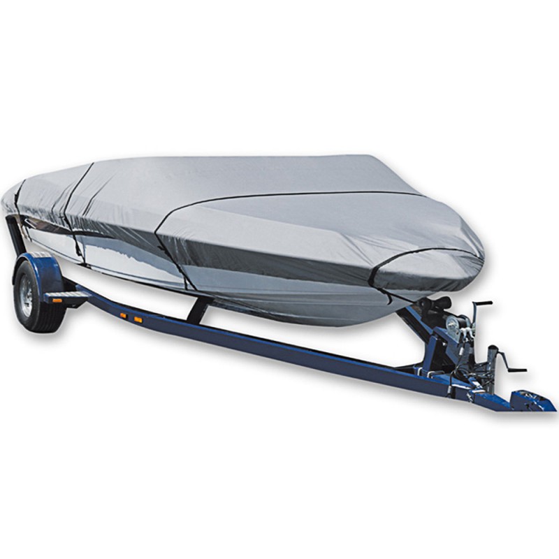 600D Universal Fit Waterproof Trailerable Runabout Fit V-hull Tri-hull Fishing Ski Pro-style Bass Boat Covers
