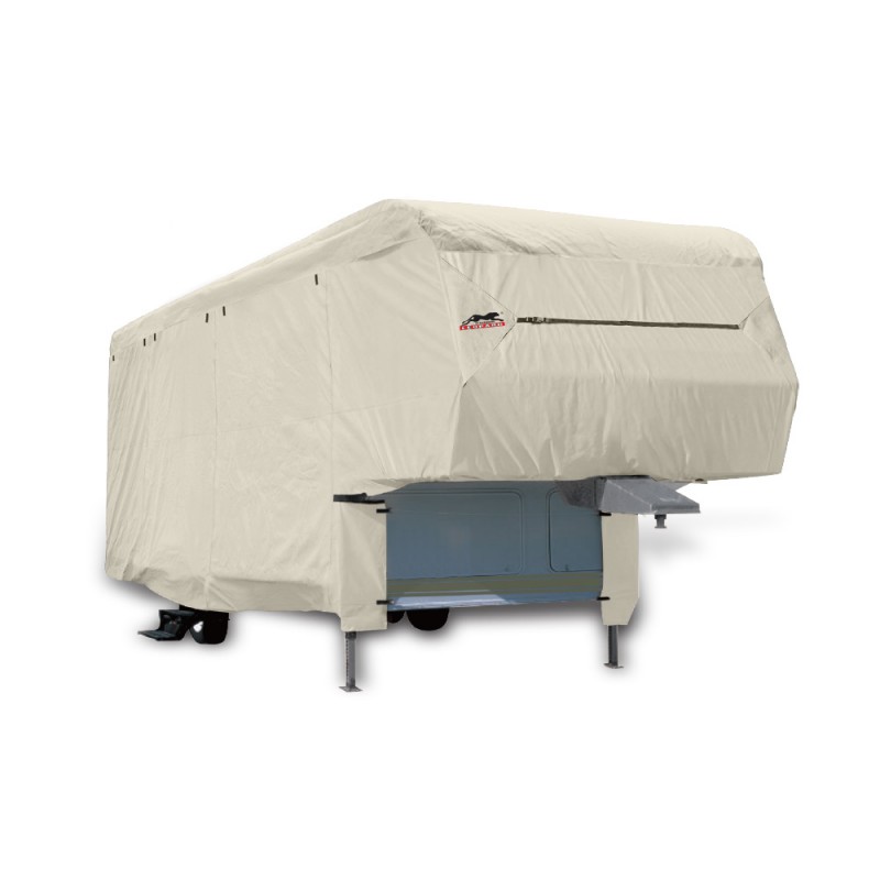 Deluxe 300D Polyester Waterproof Fifth Wheel Fiver Wheel Trailer Caravan Motorhome RV Cover